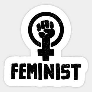 Raised Fist Feminist Shirt Sticker
